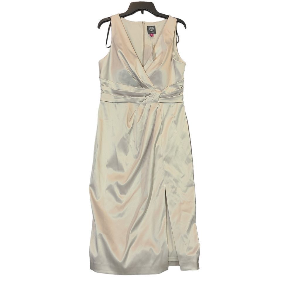 Vince Camuto Ivory Satin Midi Dress‎ Size NWT